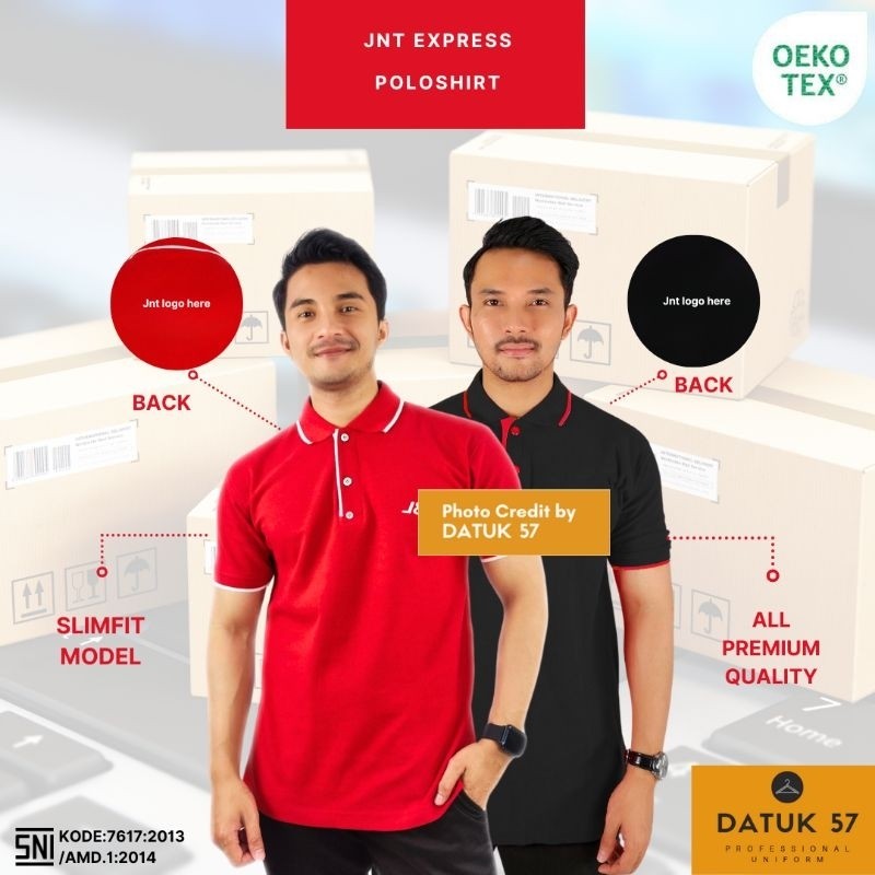 Original Premium by Datuk57 : Seragam Kaos Polo Shirt JNT-J&T Express