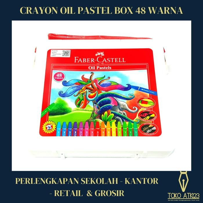 

TERLARIS Crayon Oil Pastel / Krayon Minyak Merk Faber Castell Box 48 Warna