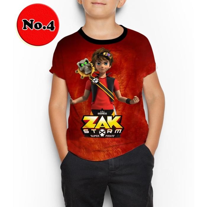 Promo KAOS ZAK STORM 4 SERIAL TV KARTUN ANAK BAJU ANAK