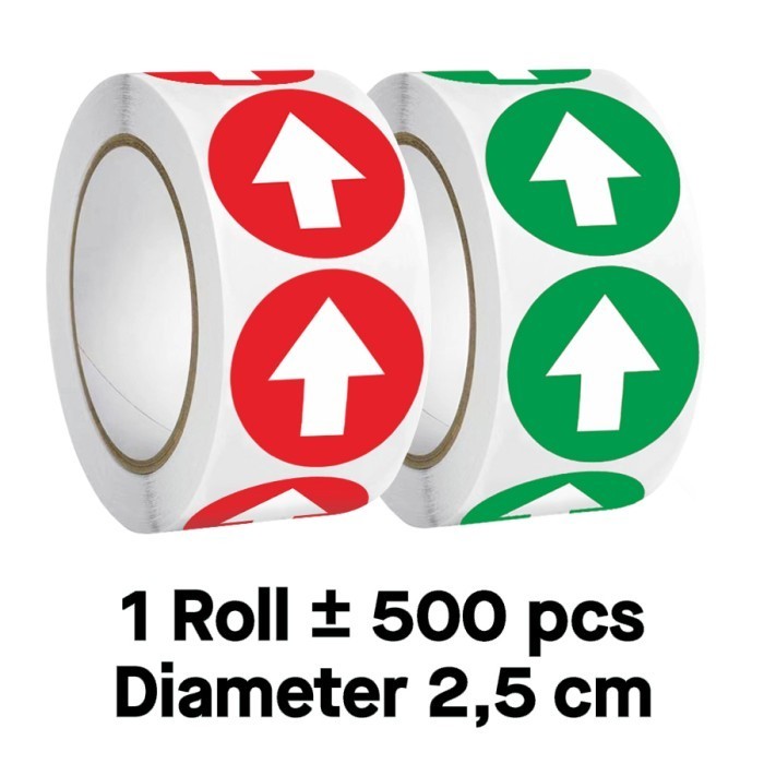

UM1 Sticker Penunjuk Arah Panah Stiker Arrow 2,5 cm (1 roll/ stiker)