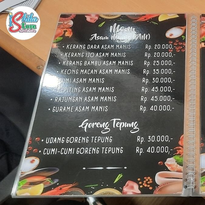 

BUKU MENU A4 SPIRAL & LAMINATING