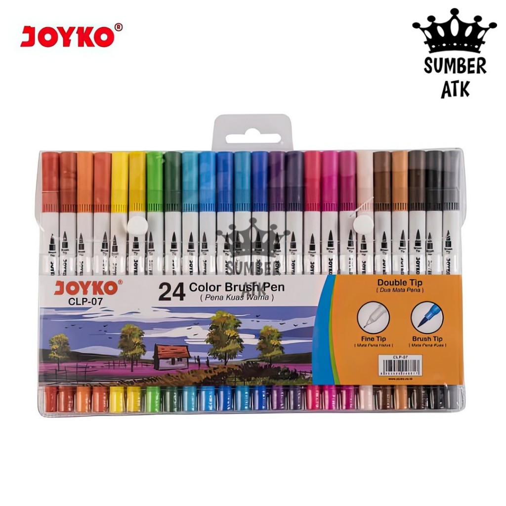 

Color Brush Pen Pena Kuas Warna Joyko CLP-07 24 Warna Color DBP-24