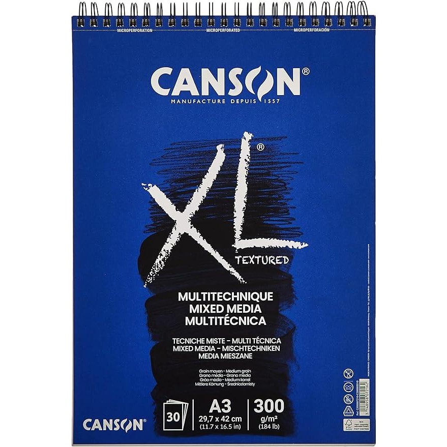 

CANSON XL - MIX MEDIA - 30 SHEETS - A3 - 300G (ALBUM) - 200807216