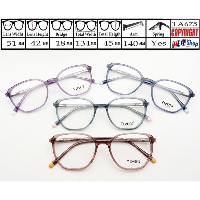 Bagus Kacamata Original Times Frame Kacamata Minus Korea Unisex
