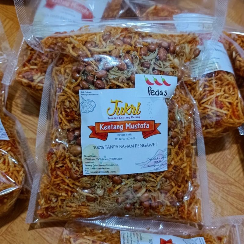 

AYOOOLLARIZSS!! KENTANG MUSTOFA TERI & KACANG UKURAN 250gr / Tanpa Bahan Pengawet / Ijin P-IRT dan