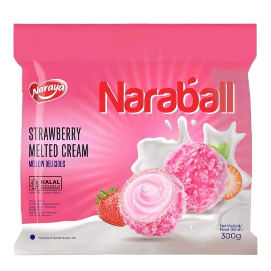 

AYOOOLLARIZSS!! Naraya NARABALL Wafer Ball Original Chocolate Strawberry Melted Cream 300g