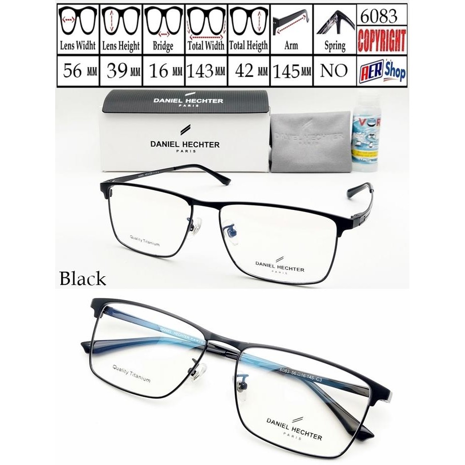 Terbatas Kacamata Frame Original Daniel Hechter Paris Pure Titanium Frame Minus