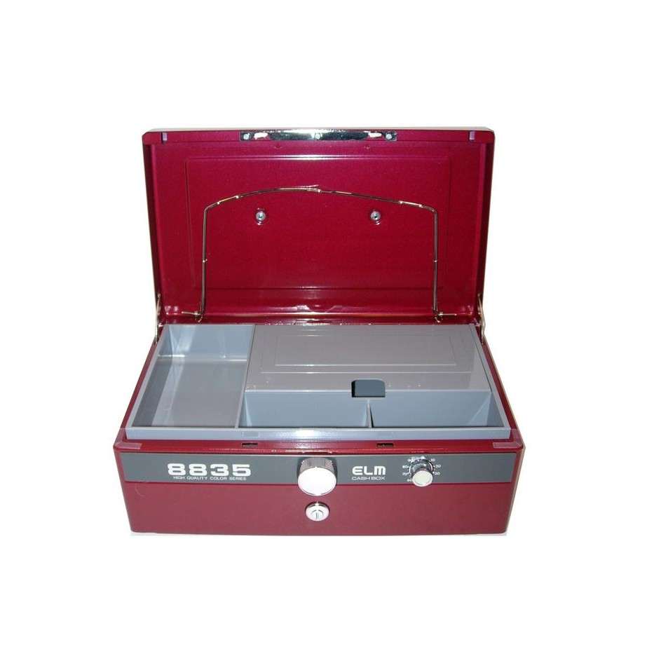 

Elm Cash Box Brankas Mini 8835 Warna Blue/ Mini Safety Box Dengan Kunci Pengaman