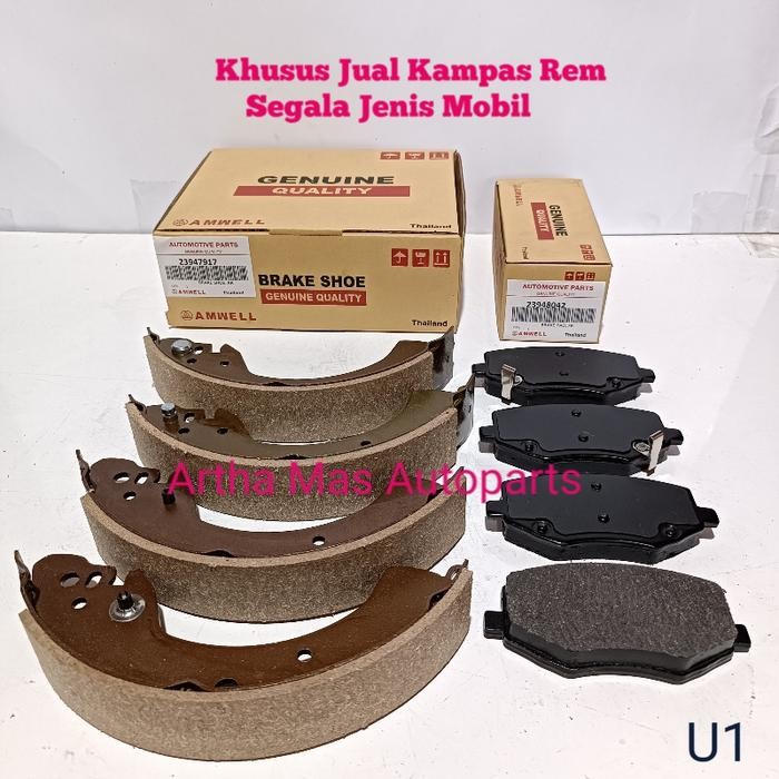 Kampas Rem Set Komplit Depan Belakang Wuling Confero Formo Tromol