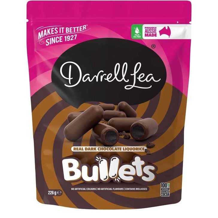 

Dapur Joglo Darrell Lea Bullets Dark Chocolate Liquorice Australia