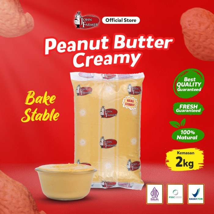 

EatFr3sh- Peanut Butter Creamy (Bake Stable) - John Farmer 2kg