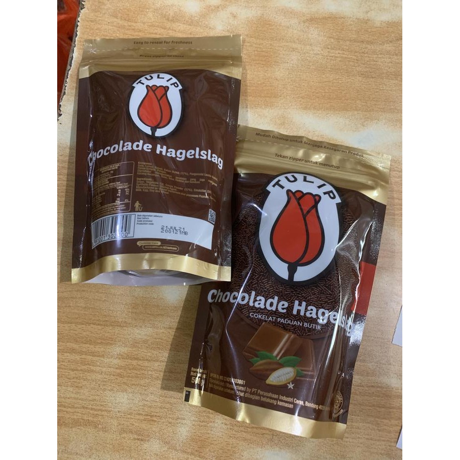 

EatFr3sh- Tulip Meses chocolate 500 gr pack / Hagelslag meses zip lock pouch