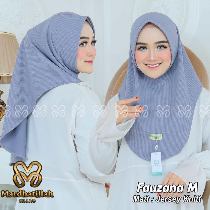Hijmi- Fauzana M kerudung jersey knitt pet antem by mardhatillah hijab Dewasa Nyaman Muslim