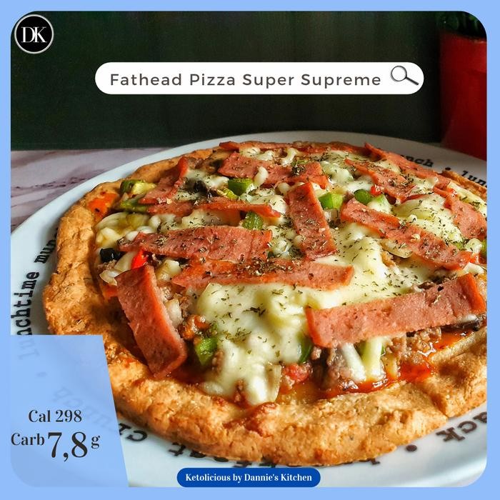 

EatFr3sh- Fathead Pizza Low Carb - Super Supreme