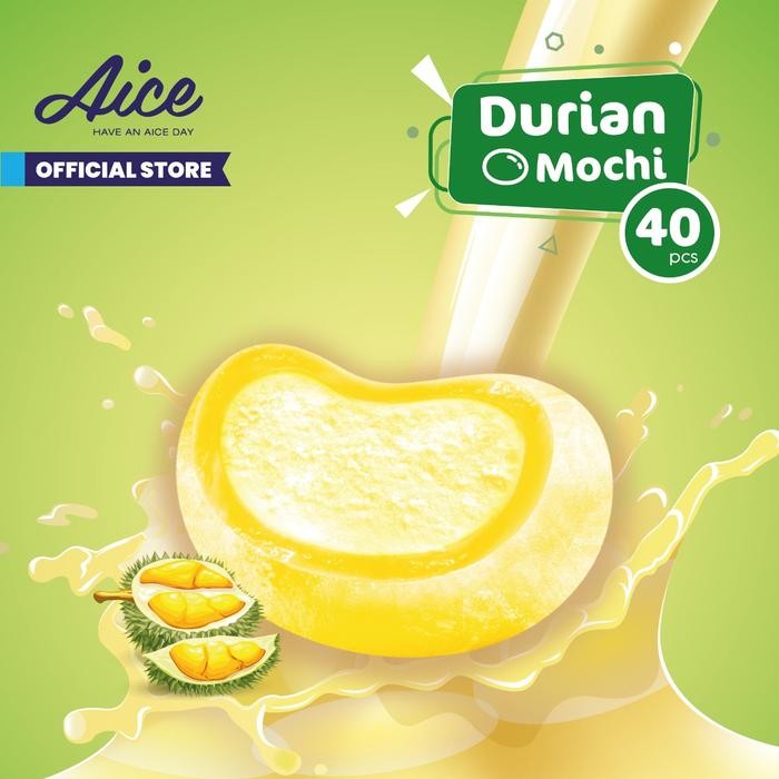 

EatFr3sh- Aice Ice Cream Mochi Durian Es Krim (1 karton = isi 40 pcs) Eskrim