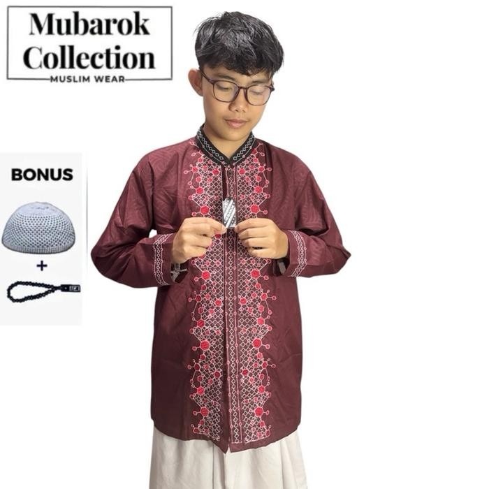 Zuhud- mubarok collection baju koko panjang baju koko murah baju koko warna baju koko bordir baju
