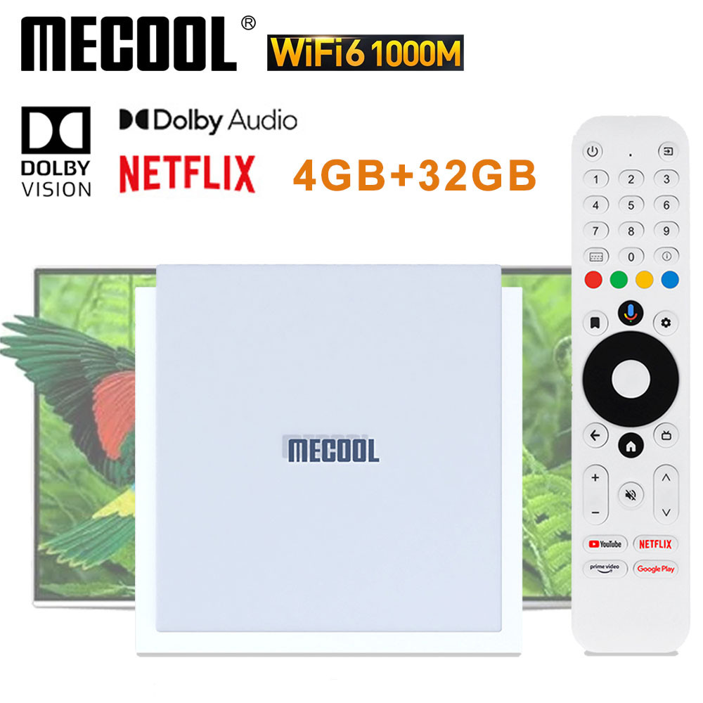 Mecool Km2 Plus Deluxe Android 11 Certified Tv Box Google Tv Dolby Vision Atmos 4Gb Ddr4 32Gb 1000M