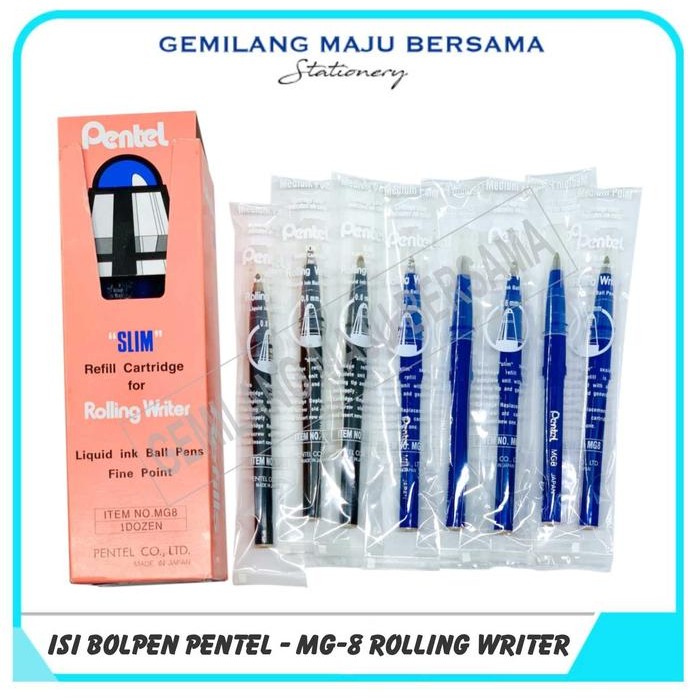 

No.OneBest- Isi Bolpen Pentel MG8 (Hitam / Biru)