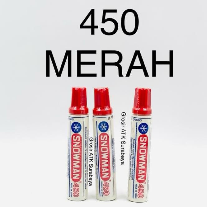 

No.OneBest- SPIDOL SNOWMAN 450 Permanen Permanent BESAR JUMBO HITAM BIRU MERAH 450