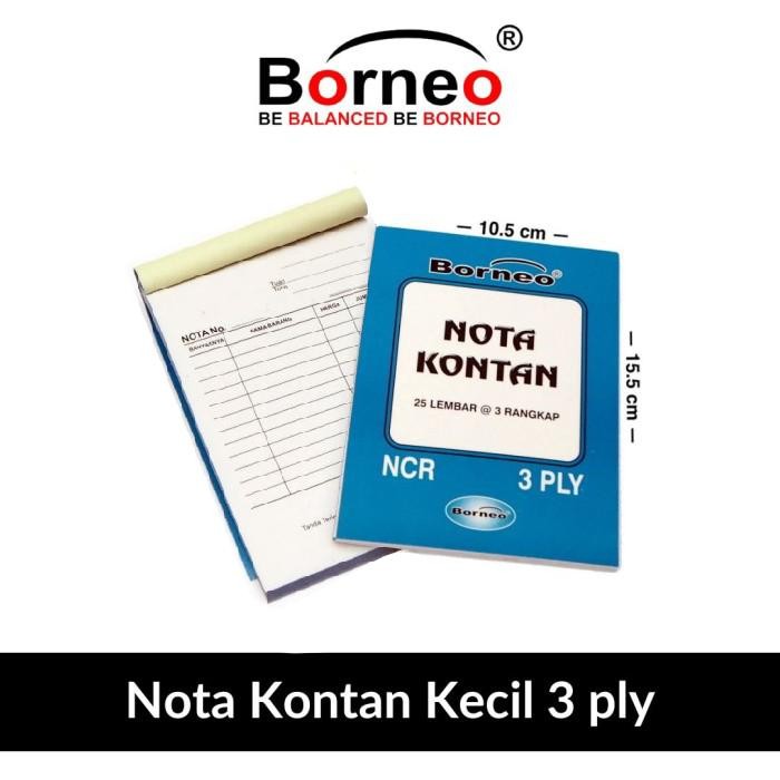

No.OneBest- 10 BUKU - Nota Kontan Kecil - 3 Ply (25 Lbr)