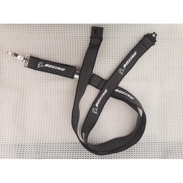 

No.OneBest- Lanyard/ Tali ID Card Boeing Carbon Woven Official Merchandise