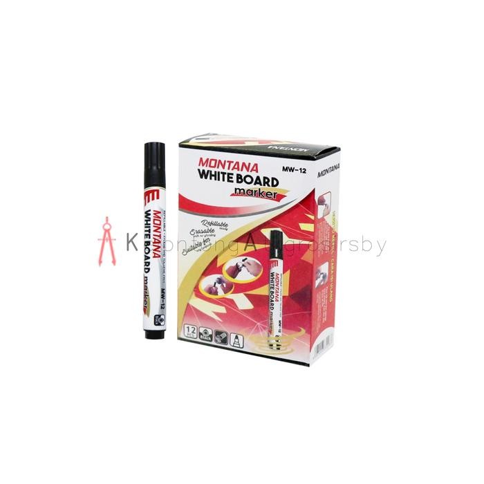 

No.OneBest- Spidol / Sepidol Whiteboard White Board Hitam Montana MW-12 Lusinan
