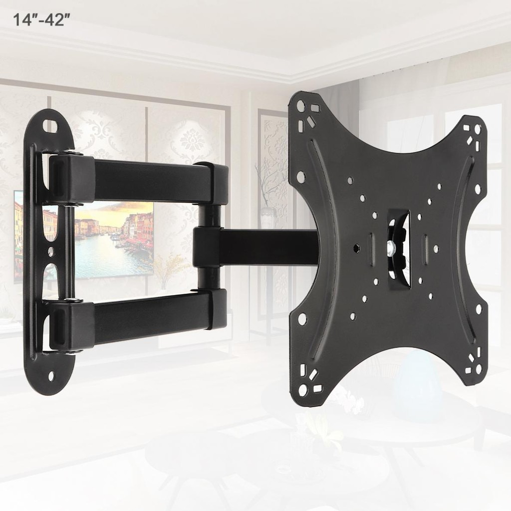 Universal 18Kg Adjustable Tv Wall Mount Bracket Flat Panel Tv Frame Support 15 Degrees Tilt With