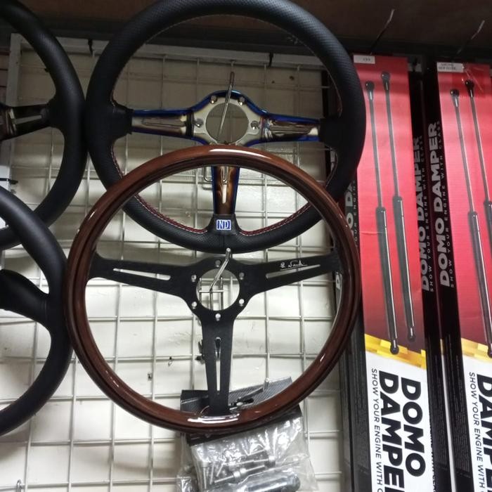 TERBARU Stir Mobil Kayu Klasik - Setir Mobil Kayu Nardi 14" Universal Hitam