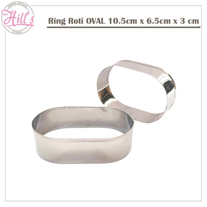 RING ROTI OVAL / RING CUTTER STAINLESS / CETAKAN ROTI OVAL 10.5 CM