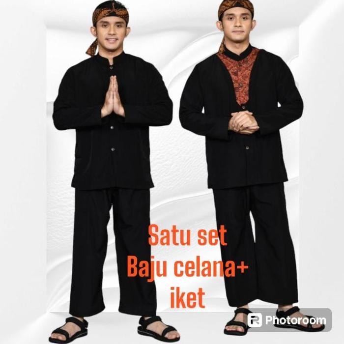 Adat Setelan Pangsi Dewasa + Iket Setelan Baju Pangsi Sunda Dewasa