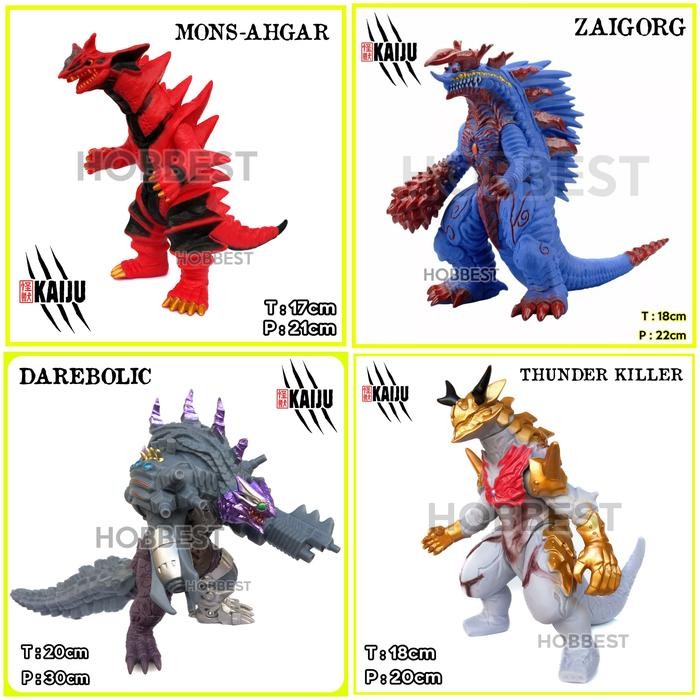Action Figure GODZILLA & KAIJU - Miniatur Pajangan Mainan Monster Ultraman Dinosaurus Karet Toy