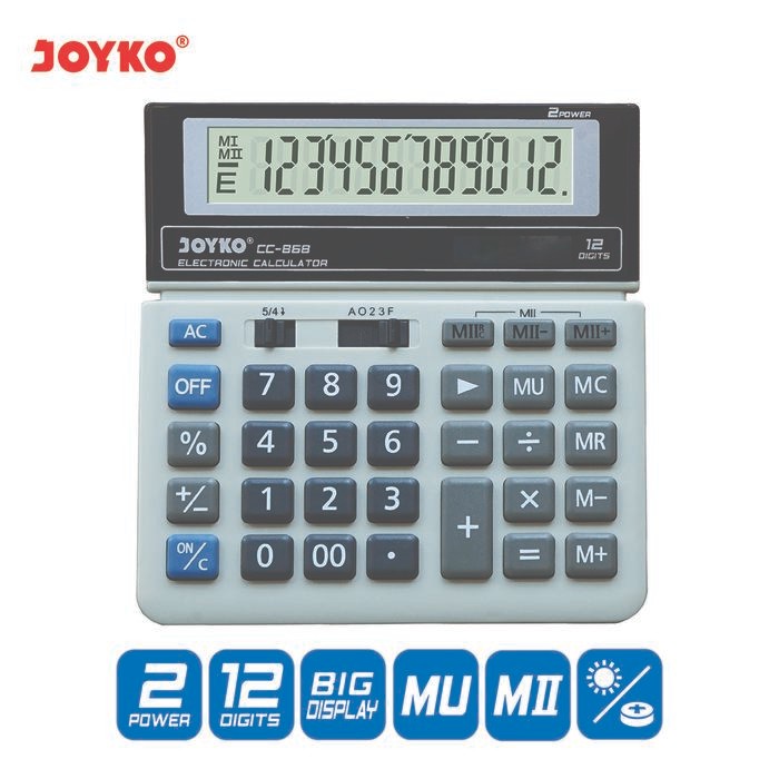 

Joyko Calculator 12 Digits / Kalkulator Cc-868