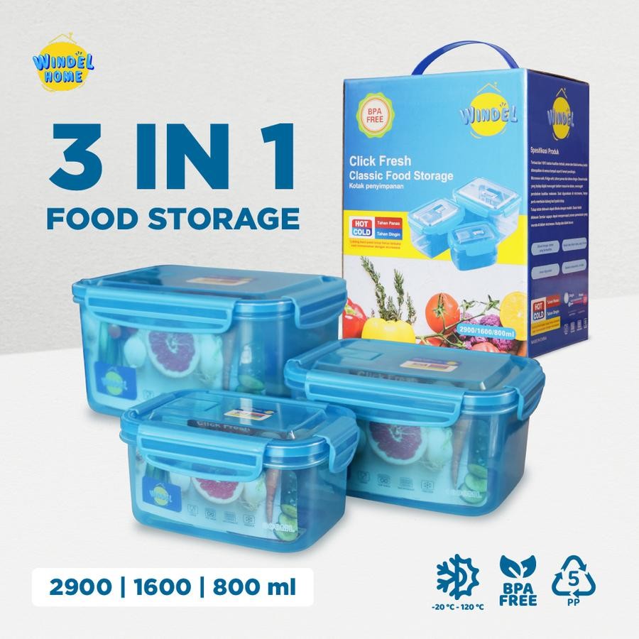 KOTAK MAKAN 3 IN 1 WINDEL FOOD STORAGE - KOTAK MAKAN PREMIUM