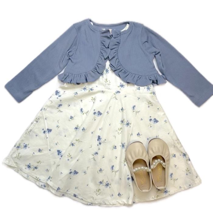 Modra- LOLITA - Inner & Cardigan 1-7 tahun / One Set Anak Perempuan / Setelan Gamis Anak Katun