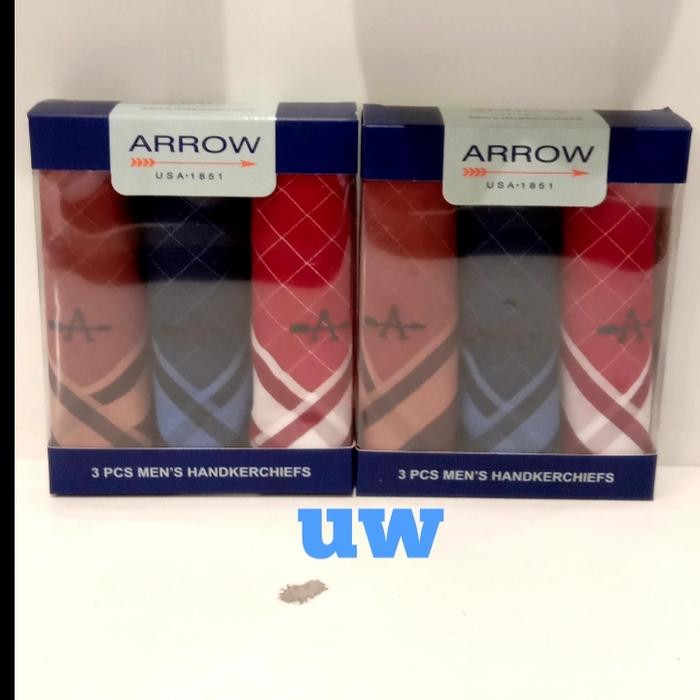 SAPU TANGAN MEREK ARRAW ISI 3 BAHAN KATUN 100% ORIGINAL