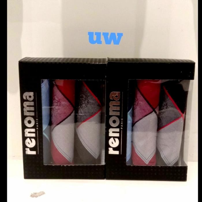 SAPU TANGAN MEREK RENOMA ISI 3 BAHAN KATUN100%. ORIGINAL