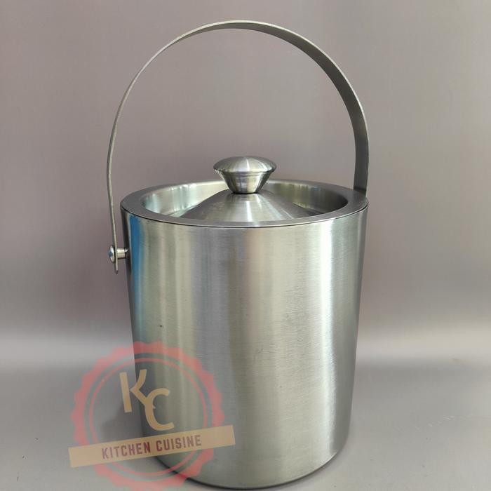 ICE BUCKET STAINLESS STEEL 304 DOUBLE WALL / THERMOS ES / WADAH ES BATU / TEMPAT ES BATU STAINLESS
