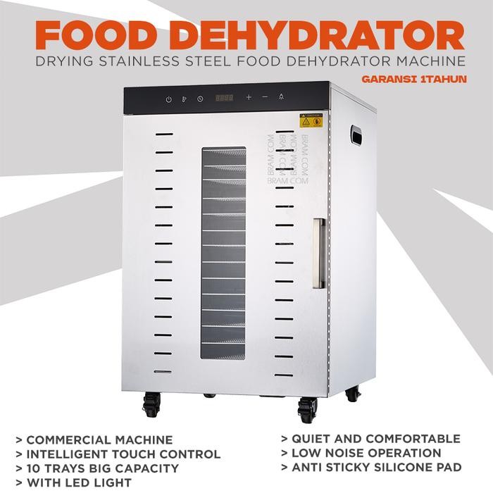 PAPALOLO DRYING STAINLESS STEEL FOOD DEHYDRATOR MACHINE 16 TRAYS (OVEN)