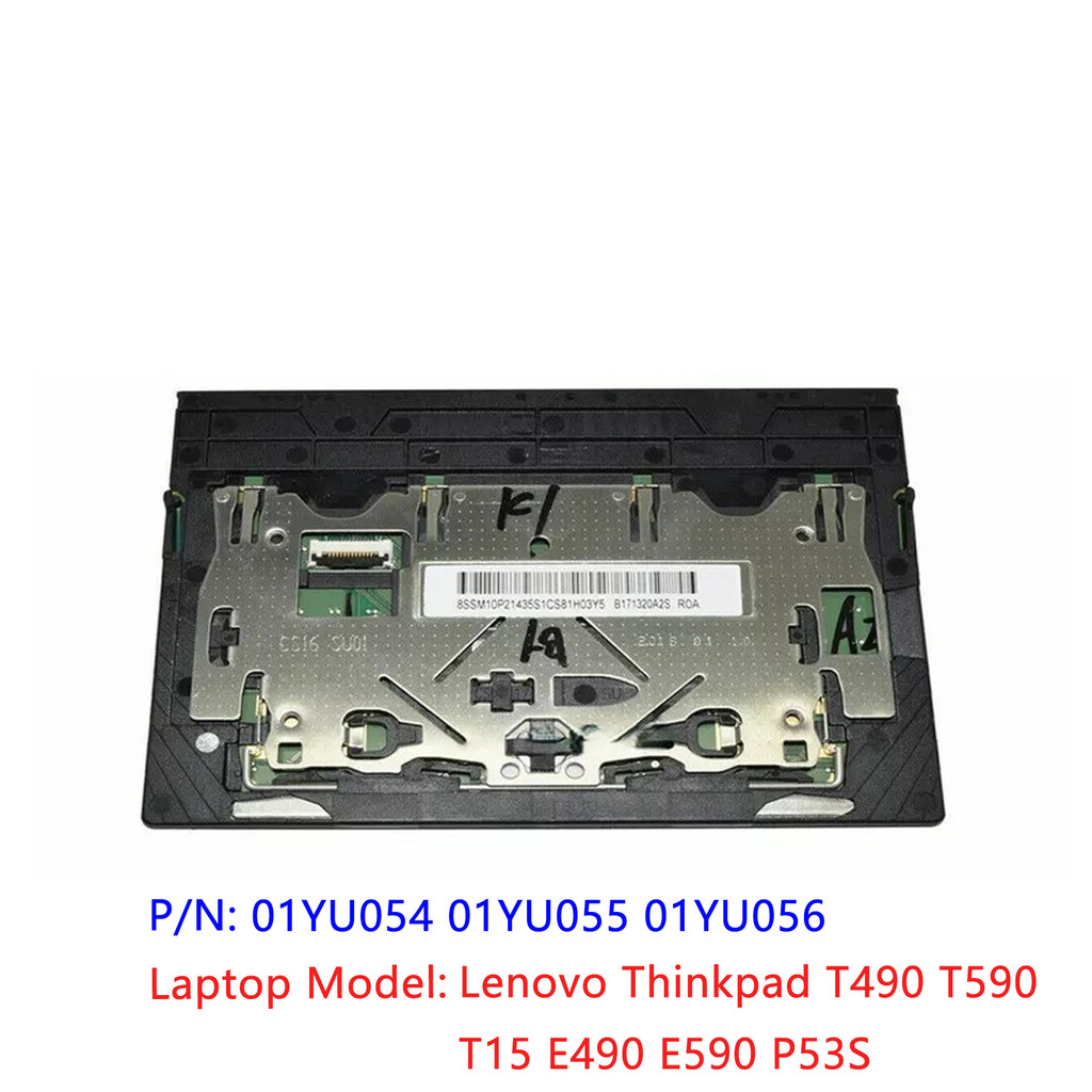 Black New Original For Lenovo Thinkpad T490 T590 T15 E490 E590 P53S Touchpad Clickpad Trackpad