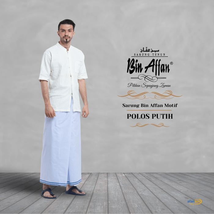 Sarye- Sarung Dewasa Hitam Polos Sarung Bin Affan Polos Hitam Sarung Bin Affan Polos Putih Muslim