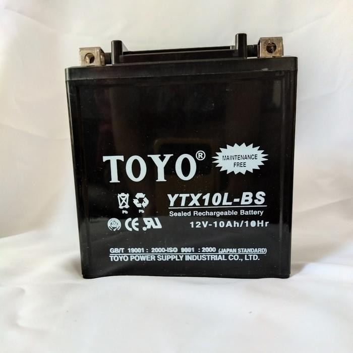 Accu Motor Toyo Ytx10L-Bs Binter Mercy Vespa Excel Dll