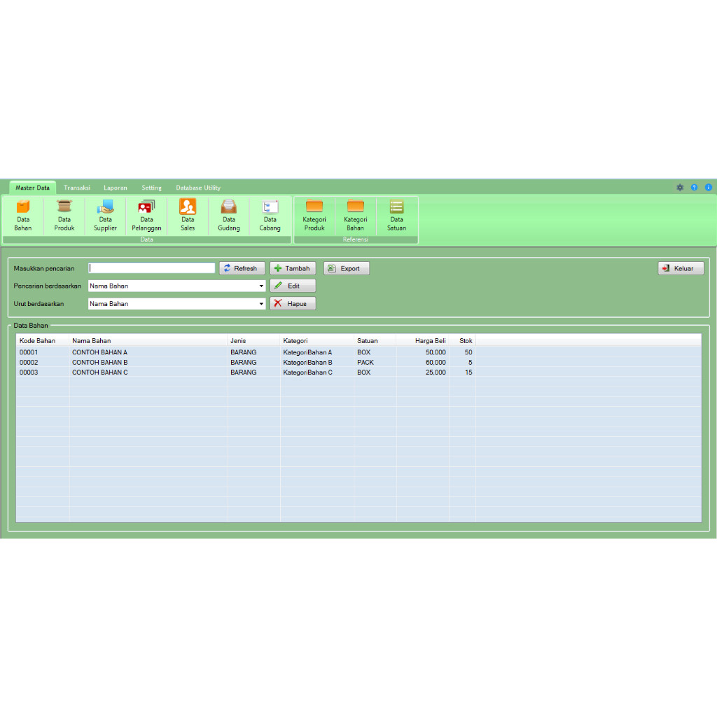 Software Aplikasi Distributor Manajemen Produksi