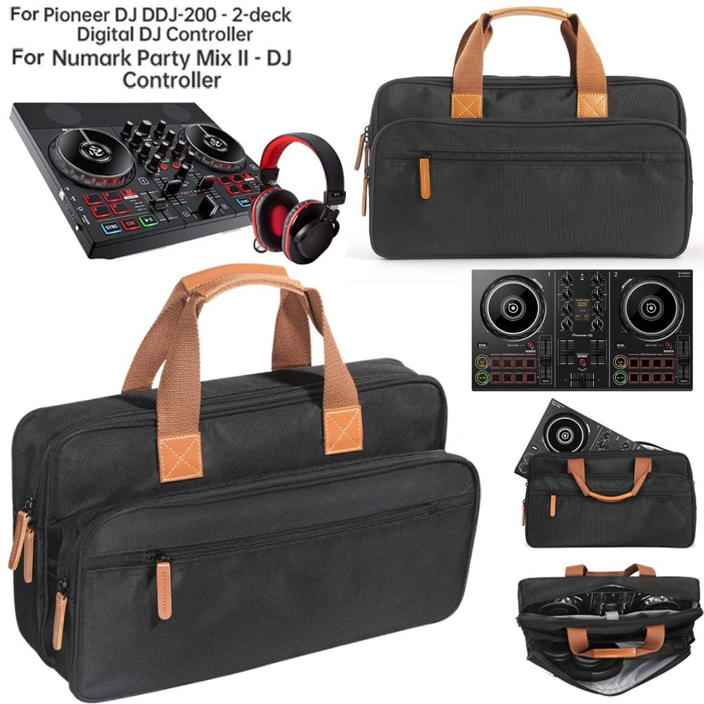 DJ Controller Carrying Case For Pioneer DJ DDJ-200/Numark Party Mix II Padded Storage Bag Portable D