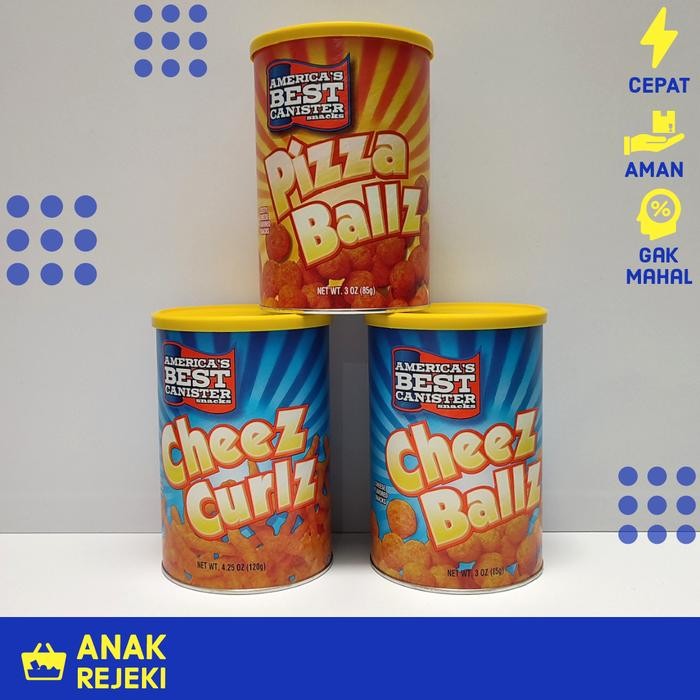 

ABC Pizza Ballz Cheez Ballz Cheez Curlz - Snack Amerika USA Cemilan