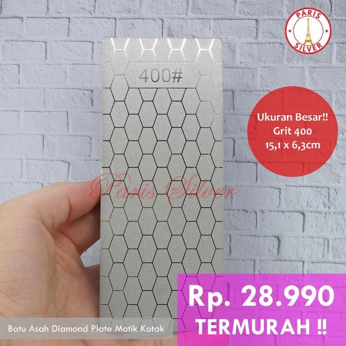 Batu Asah Pisau Diamond Berlian Plate Pengasah Ketam Pahat Serut Kayu
