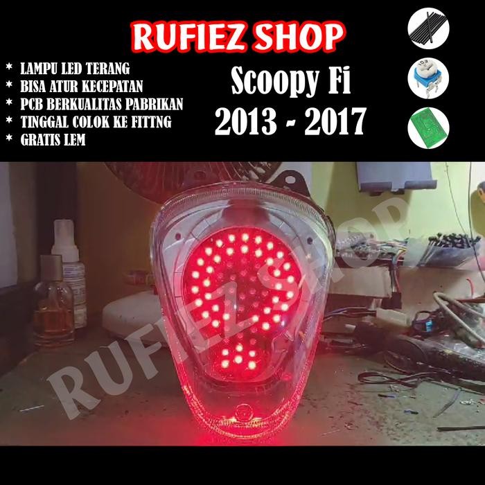 Custom Lampu Stoplamp Running Scoopy Fi 2013 2014 2015 2016 2017