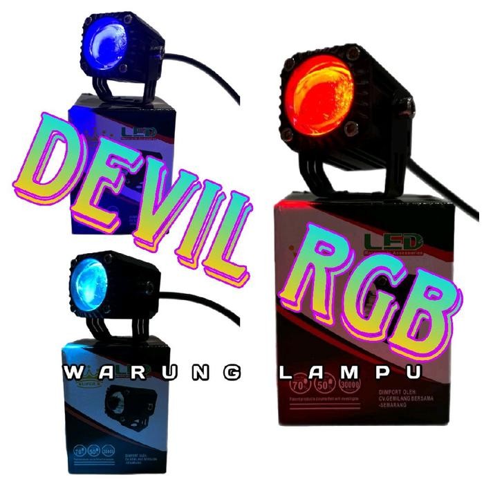 Lampu Tembak Sorot Laser D2 Plus Devil 20Watt Waterproof