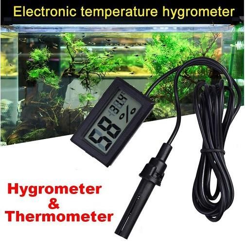 Murah.. Mini Digital Thermometer & Hygrometer With Probe