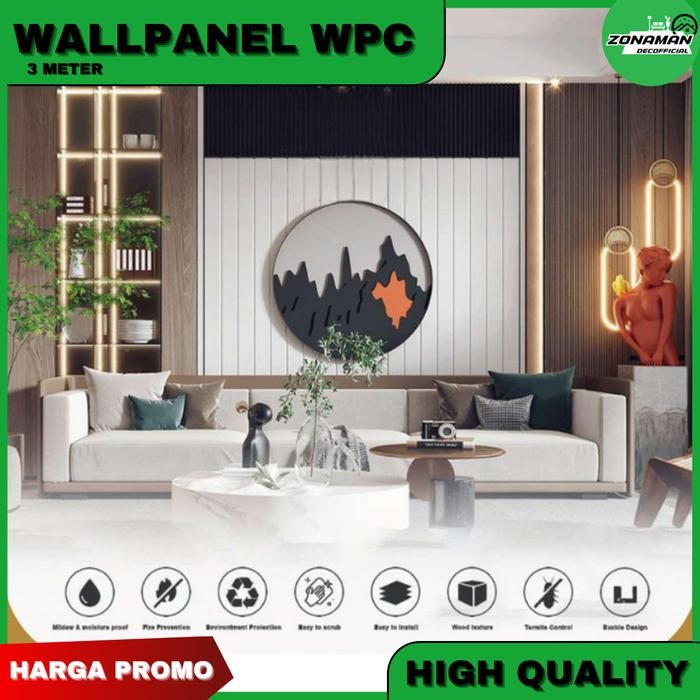 Ready.. Termurah Wallpanel Wpc 3M Wall Panel Dinding Motif Panel Wood Panel 24Mm Pengiriman Luar