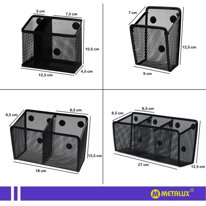 

ASLI..! METALUX GION - TEMPAT ALAT TULIS MAGNETIK MAGNETIC OFFICE DESK ORGANIZER MAGNETIC PEN HOLDER